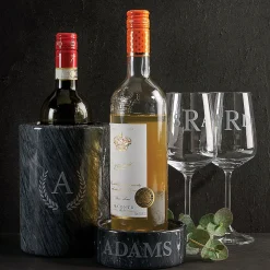 Marble Wine Personalized Coaster