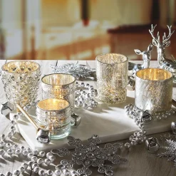 Mercury Glass Votive Holders