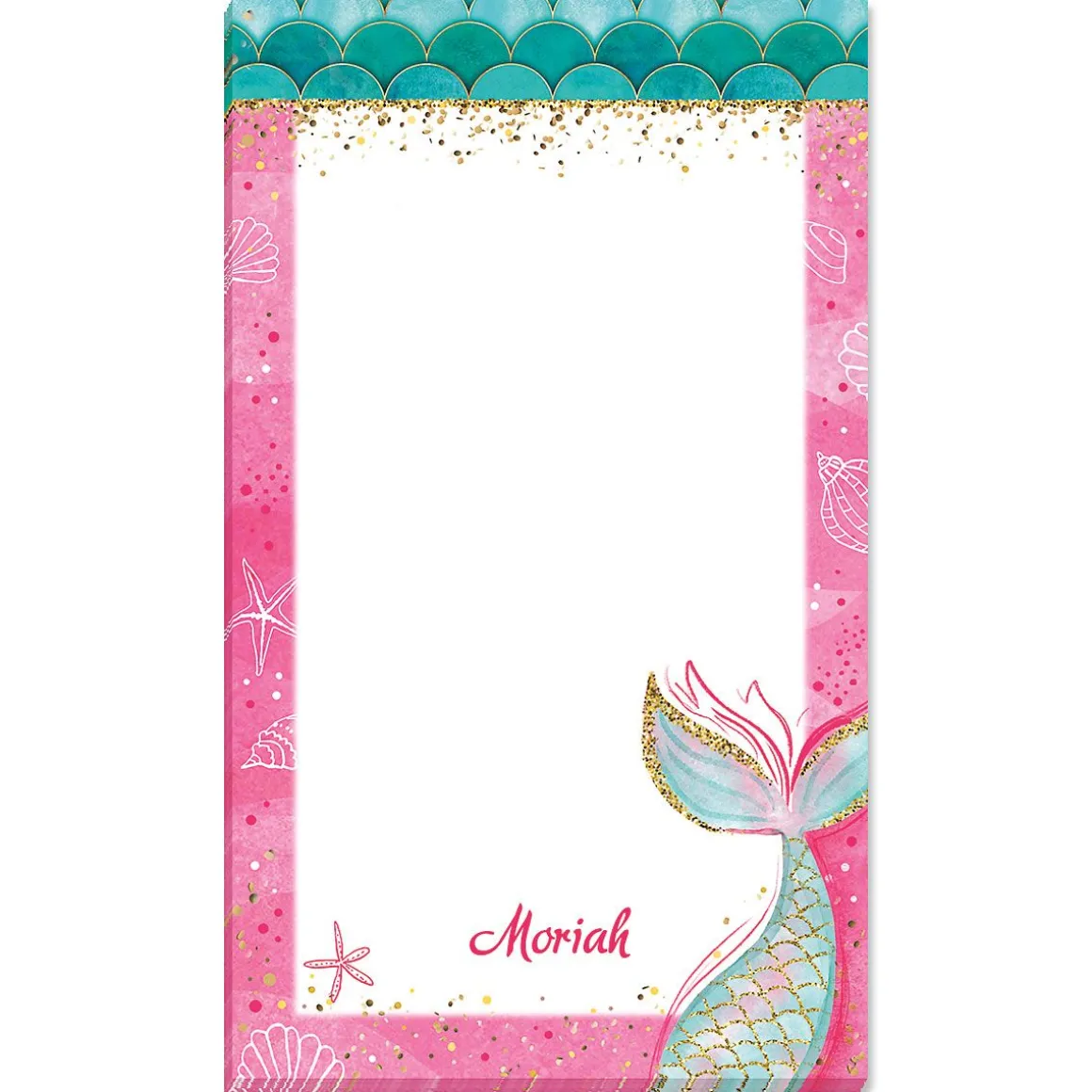 Mermaid Tail Personalized Notepad