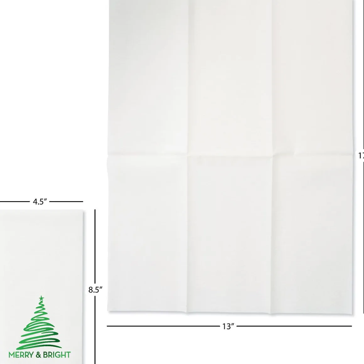Merry & Bright Foil Disposable Hand Towels
