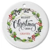 Merry Christmas Berry Wreath Personalized Ornament