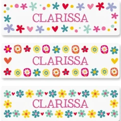 Mini Flowers Name Personalized Stickers