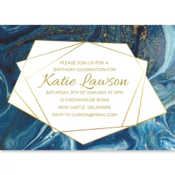 Modern Marble Indulgence Personalized Invitation