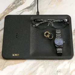 Monogrammed Courant Charging Tray