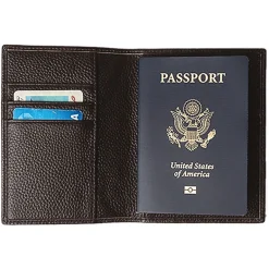 Monogrammed Genuine Leather Passport Holder