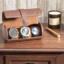 Monogrammed Martin Watch Roll