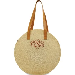 Monogrammed Natural Bungalow Tote