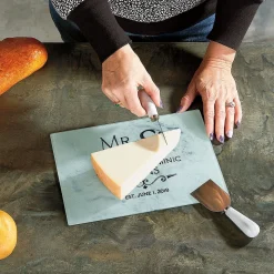 Mr. & Mrs. Personalized Glass Cutting Board