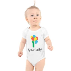 My First Birthday Baby Bodysuit Romper