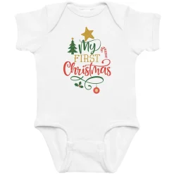 My First Christmas Baby Bodysuit Romper