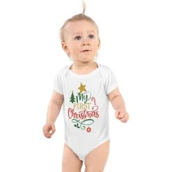 My First Christmas Baby Bodysuit Romper