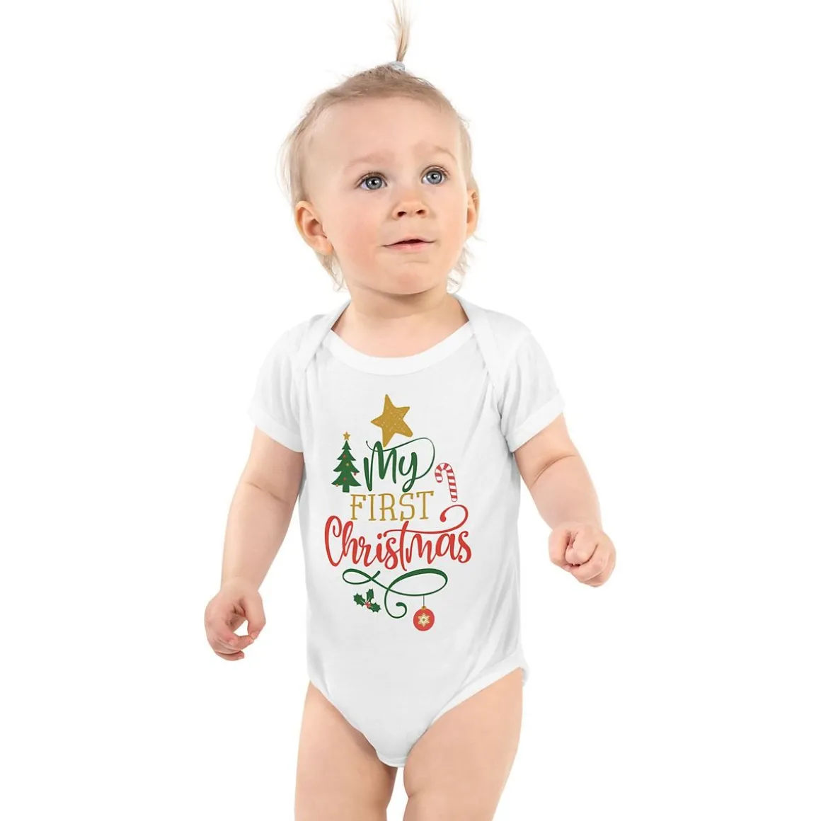 My First Christmas Baby Bodysuit Romper