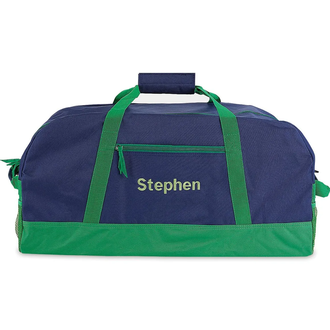 Navy and Green 23" Personalized Duffel Bag