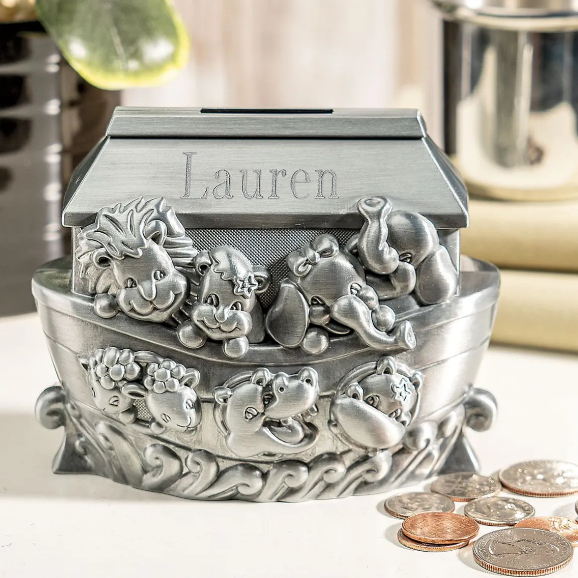 Noah's Ark Personalized Bank