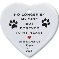 No Longer By My Side Pet Memorial Christmas Personalized Ornament