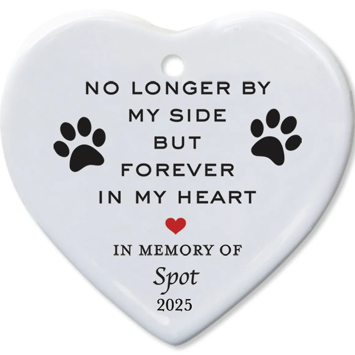 No Longer By My Side Pet Memorial Christmas Personalized Ornament