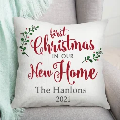 Our New Home Christmas Personalized Pillow