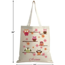 Owl Personalized Canvas Tote