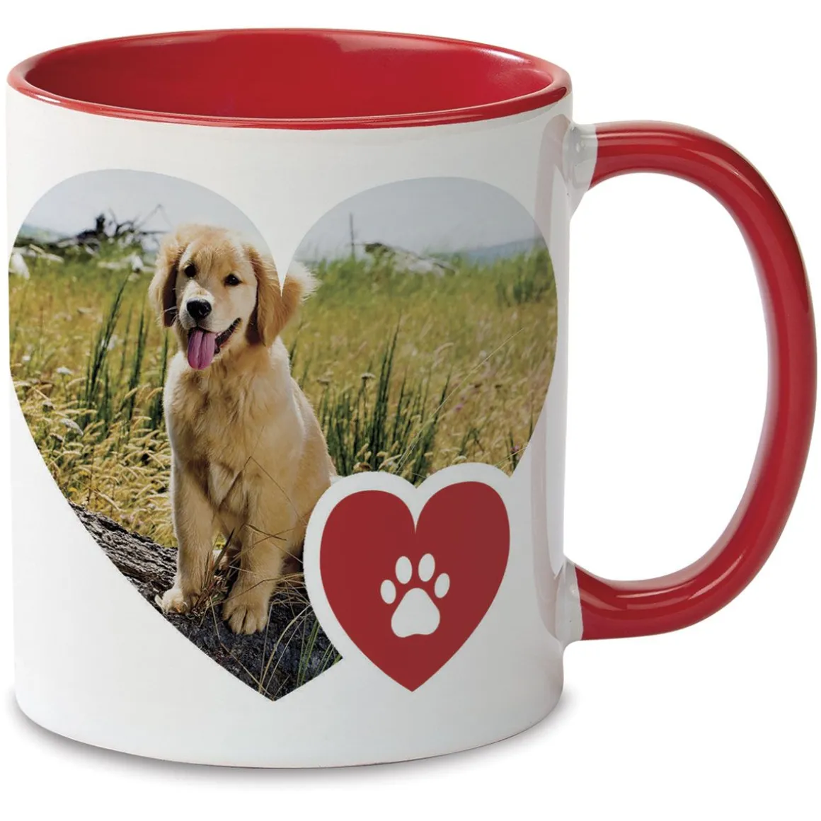 Paw Print Ceramic Photo Mug