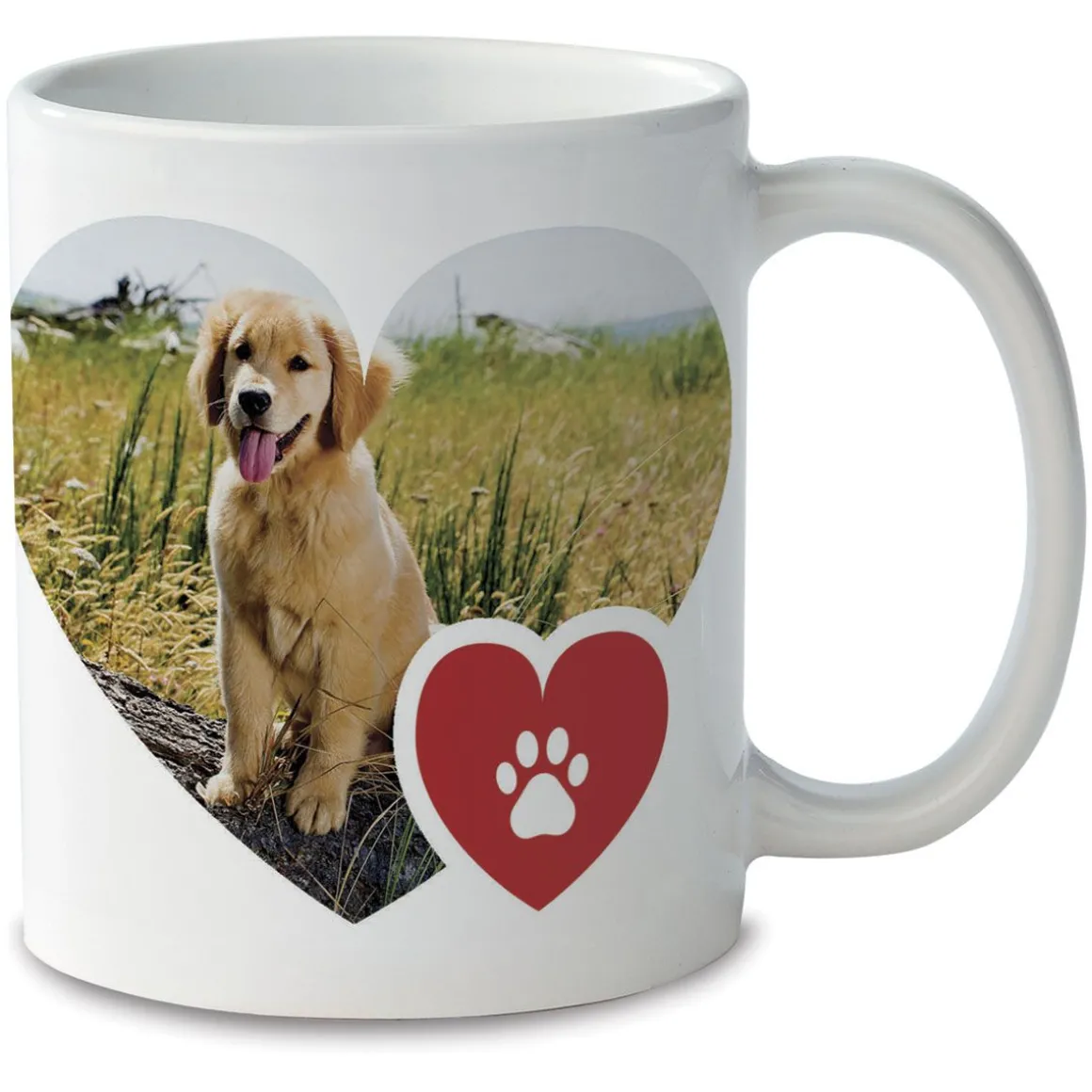 Paw Print Ceramic Photo Mug