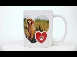 Paw Print Ceramic Photo Mug