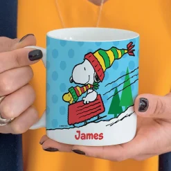 PEANUTS® Sledding Personalized Mug