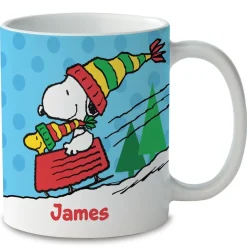 PEANUTS® Sledding Personalized Mug