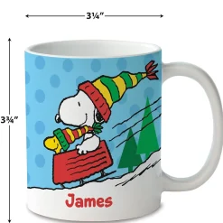 PEANUTS® Sledding Personalized Mug