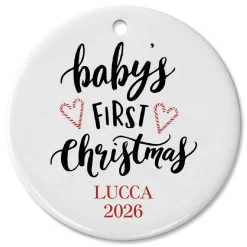 Personalized Baby's First Christmas Candy Cane Ornament