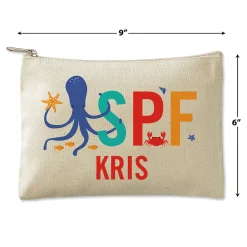Personalized Canvas Zip Pouches