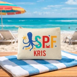 Personalized Canvas Zip Pouches