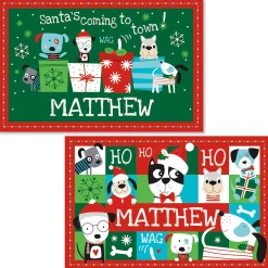 Personalized Christmas Dog Kids' Placemat