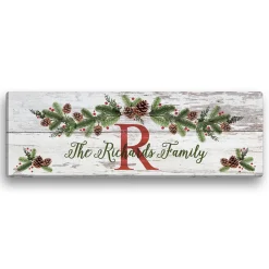 Personalized Christmas Pine Canvas