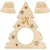 Personalized Christmas Tree Wood Napkin Rings