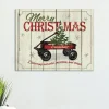Personalized Christmas Wagon Canvas