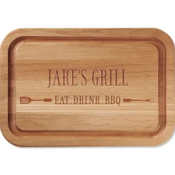 Personalized Eat, Drink, BBQ Wood Cutting Board