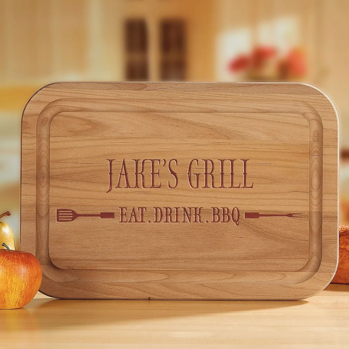 Personalized Eat, Drink, BBQ Wood Cutting Board