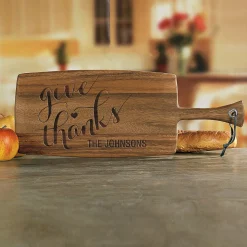 Personalized Give Thanks Paddle Cutting Board
