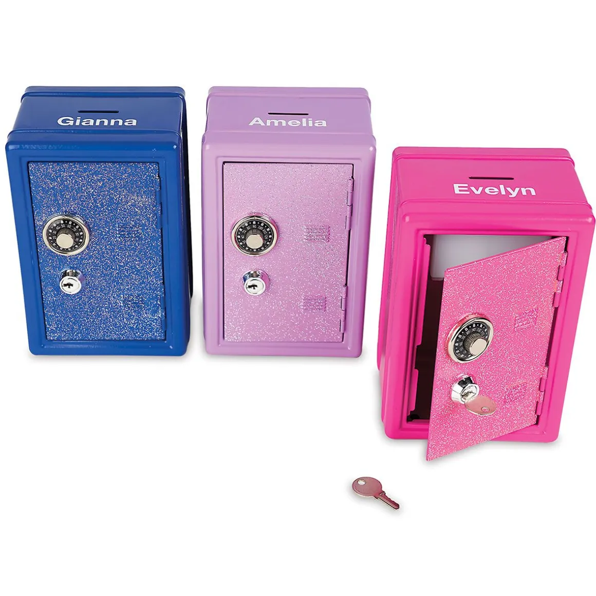 Personalized Glitter Locker Safe Bank