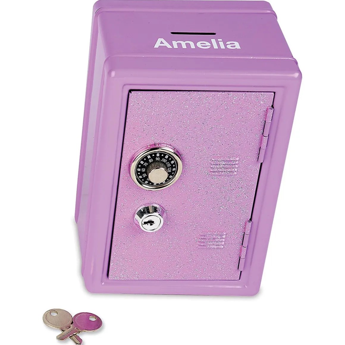 Personalized Glitter Locker Safe Bank