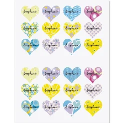 Personalized Heart Stickers