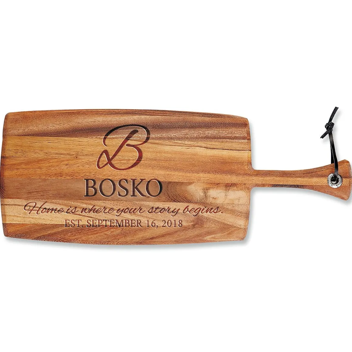 Personalized Home is Where Your Story Begins Paddle Cutting Board