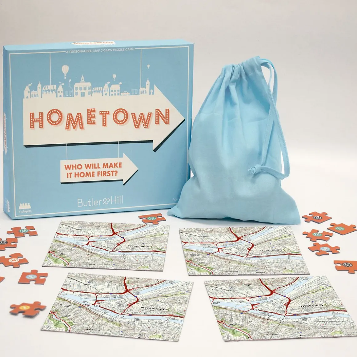Personalized Hometown Map Puzzle Game