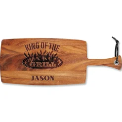 Personalized King of the Grill Paddle Cutting Board
