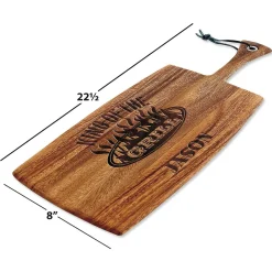 Personalized King of the Grill Paddle Cutting Board
