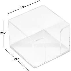 Personalized Kraft Floral Note Sheets in a Cube