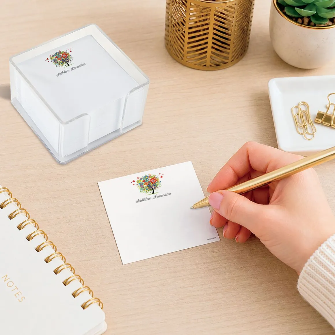 Personalized Love & Happiness Notes in a Cube