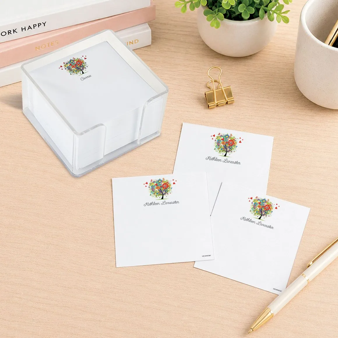 Personalized Love & Happiness Notes in a Cube
