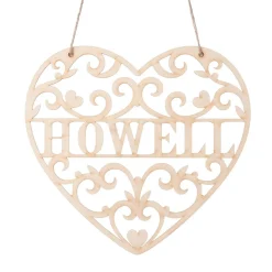 Personalized Loving Heart Wooden Plaque