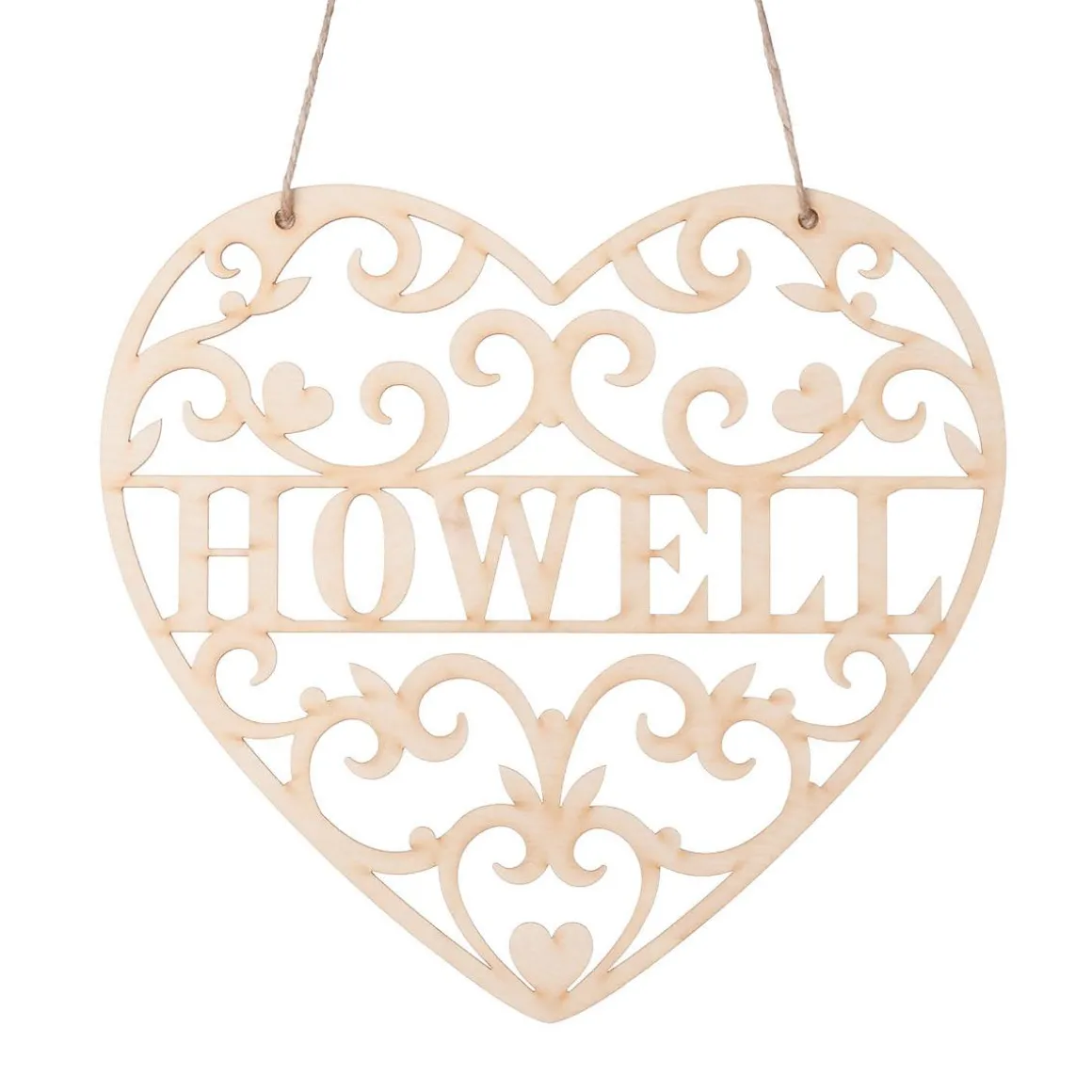 Personalized Loving Heart Wooden Plaque